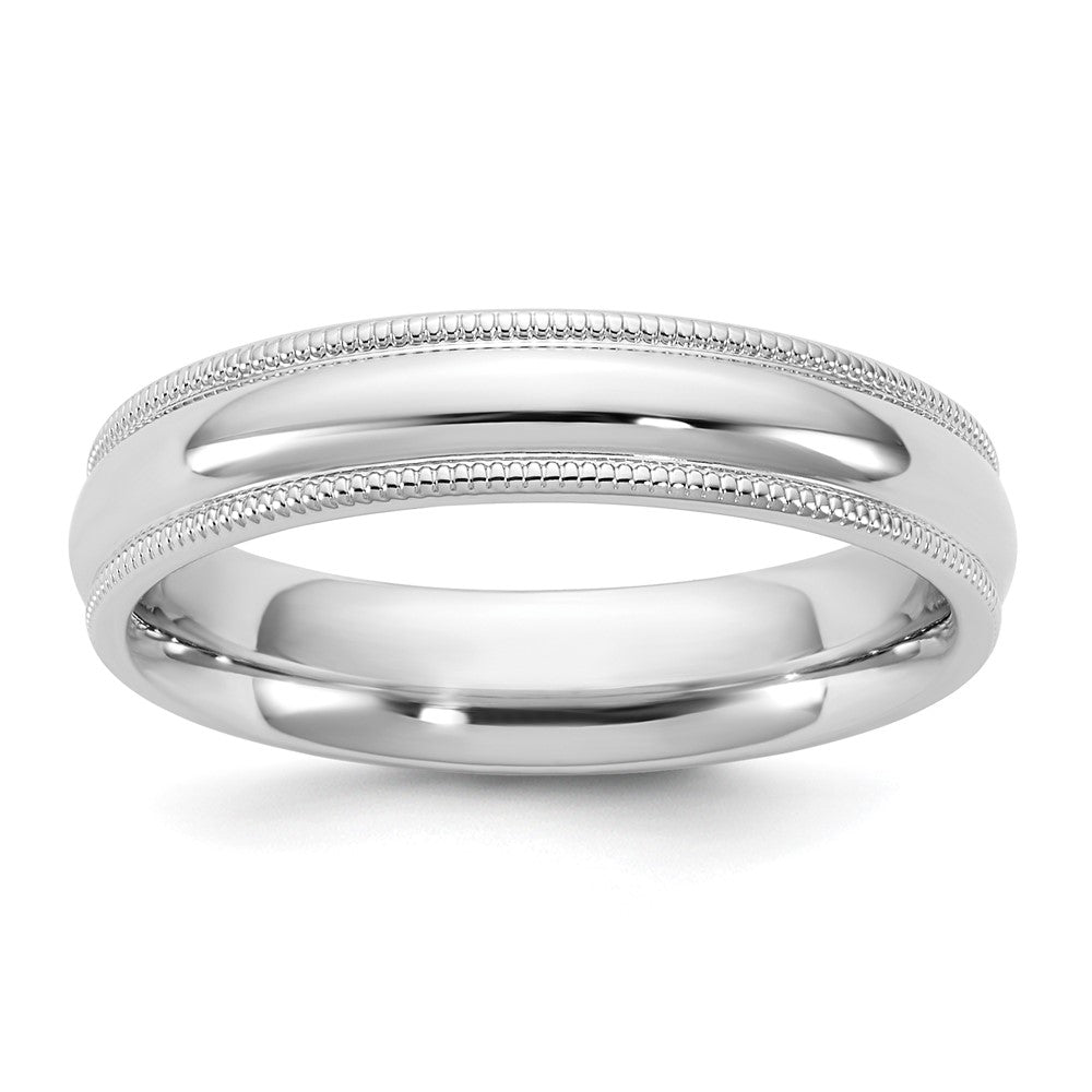 10KW 4.5mm Milgrain Comfort Fit Band Size 12