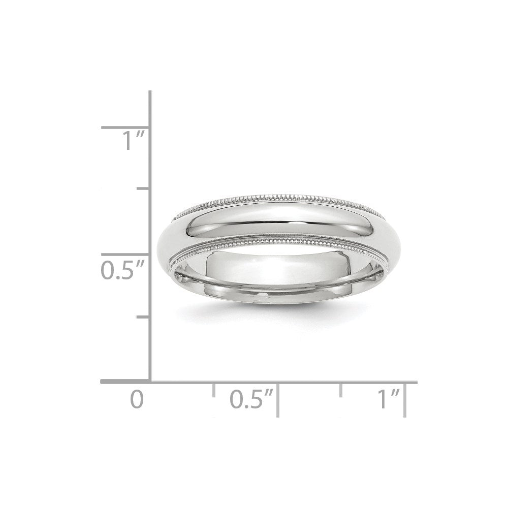 14KW 5mm Milgrain Comfort Fit Band Size 12.5