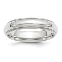 14KW 5mm Milgrain Comfort Fit Band Size 13.5