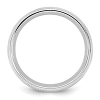 10KW 5.5mm Milgrain Comfort Fit Band Size 6.5