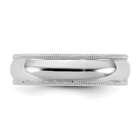 10KW 5.5mm Milgrain Comfort Fit Band Size 6.5