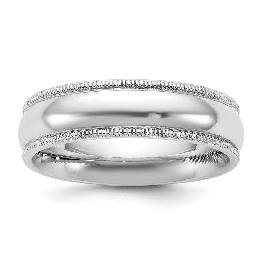 10KW 5.5mm Milgrain Comfort Fit Band Size 6.5