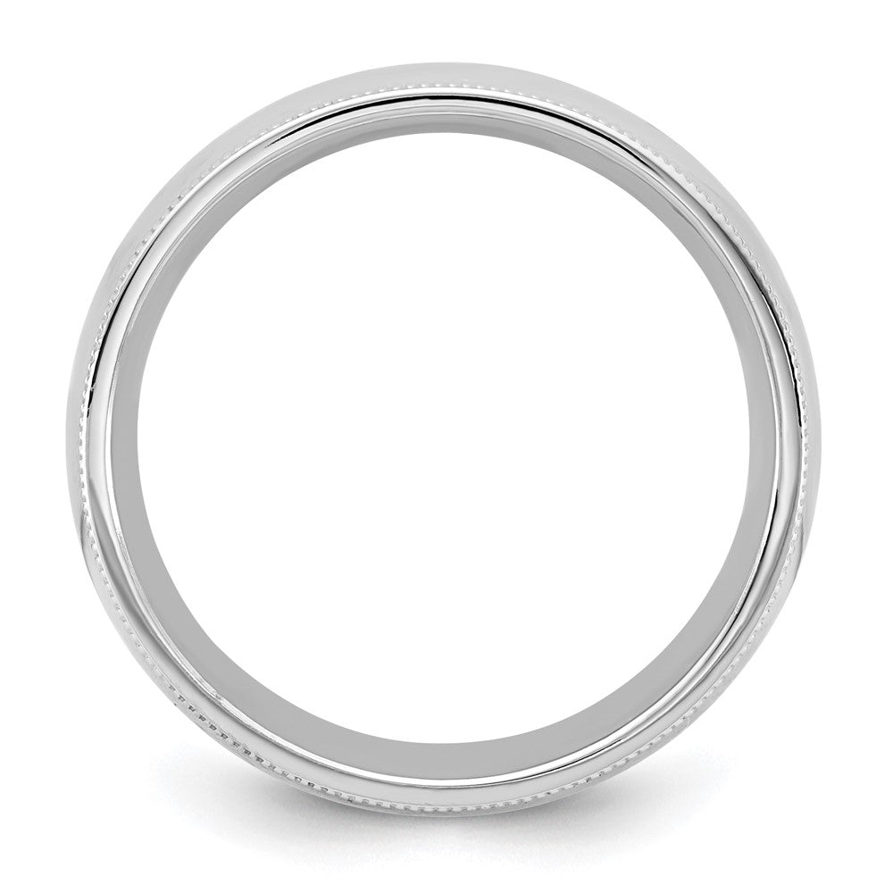 10KW 6.5mm Milgrain Comfort Fit Band Size 13.5