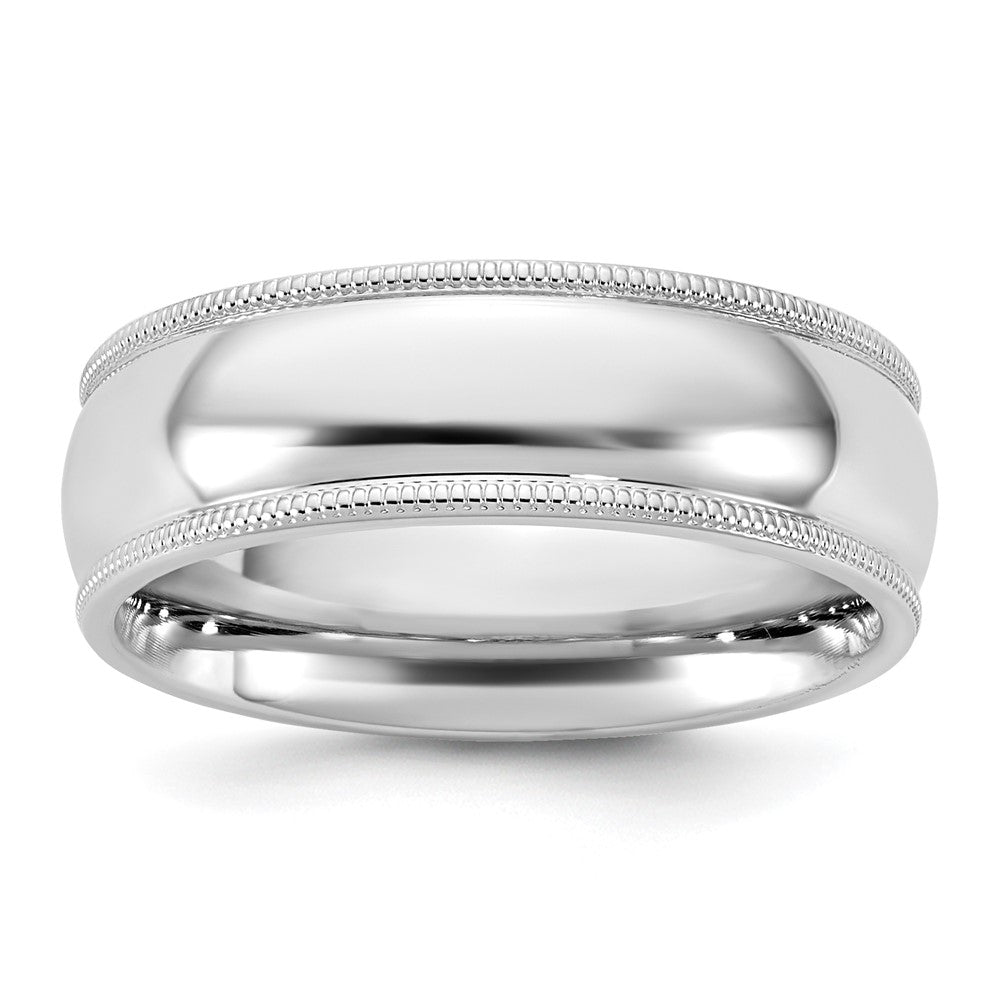 10KW 6.5mm Milgrain Comfort Fit Band Size 5.5