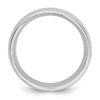 10KW 7mm Milgrain Comfort Fit Band Size 8.5