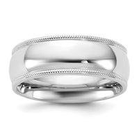 10KW 7mm Milgrain Comfort Fit Band Size 6.5