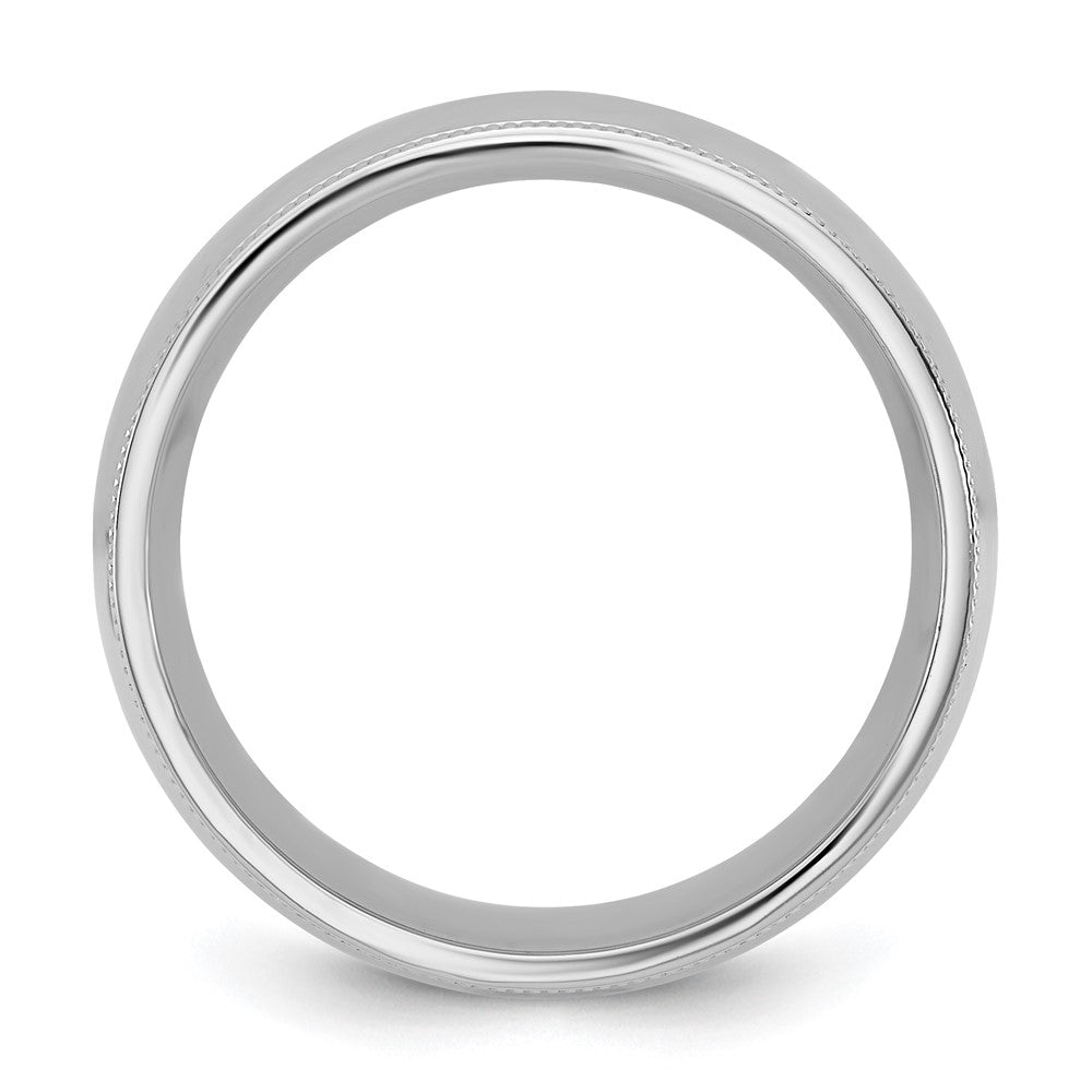 10KW 8mm Milgrain Comfort Fit Band Size 13.5