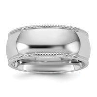 10KW 8mm Milgrain Comfort Fit Band Size 5.5