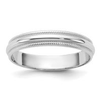 10KW 3.5mm LTW Milgrain Half Round Band Size 10