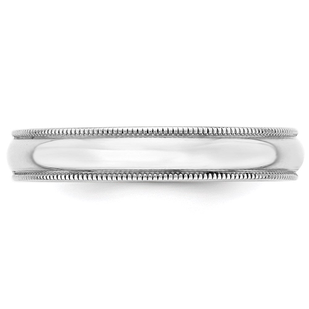 14KW 4mm LTW Milgrain Half Round Band Size 11.5