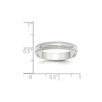 14KW 4mm LTW Milgrain Half Round Band Size 9.5