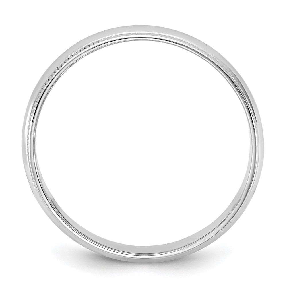 14KW 4.5mm LTW Milgrain Half Round Band Size 7.5