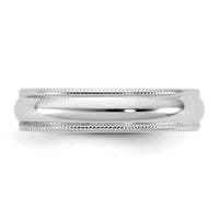 10KW 4.5mm LTW Milgrain Half Round Band Size 8