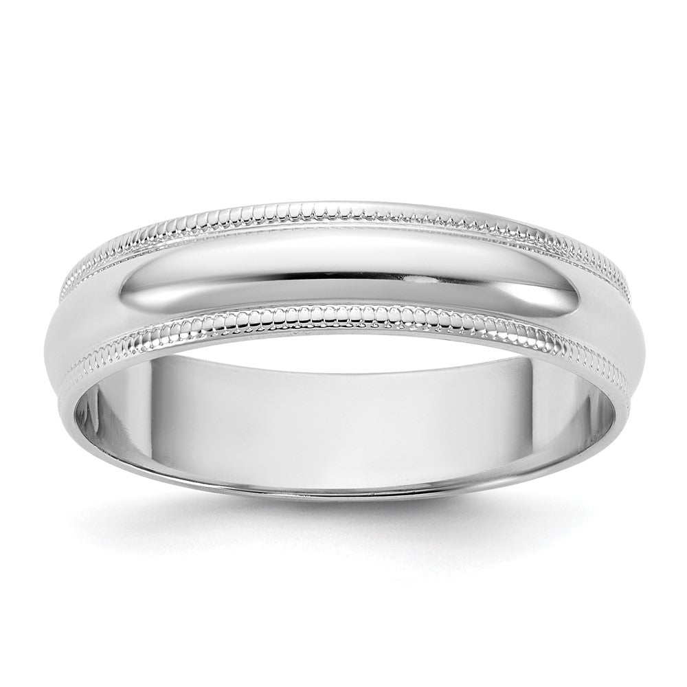 14KW 4.5mm LTW Milgrain Half Round Band Size 12.5