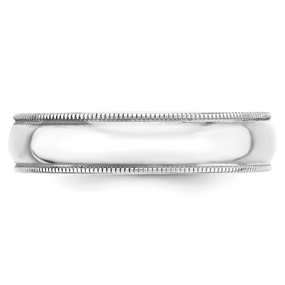 10KW 5mm LTW Milgrain Half Round Band Size 4.5