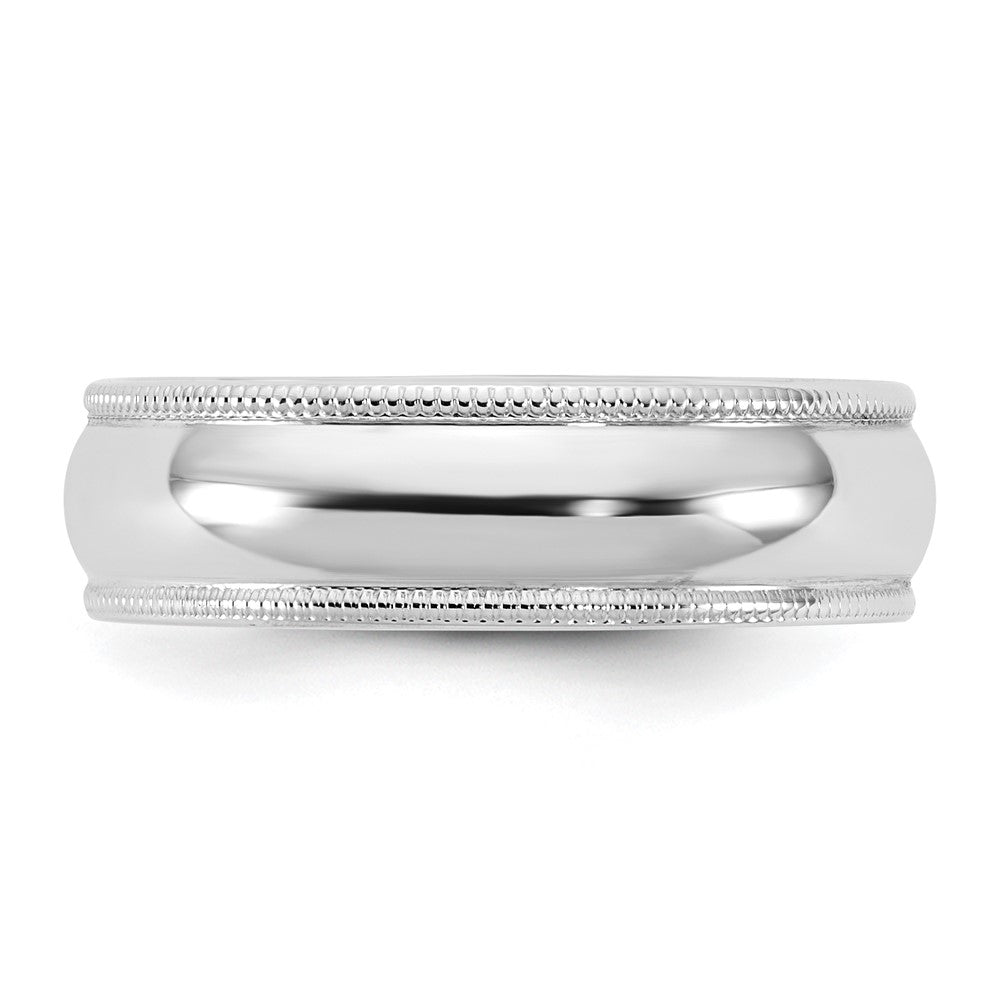 10KW 5.5mm LTW Milgrain Half Round Band Size 8.5