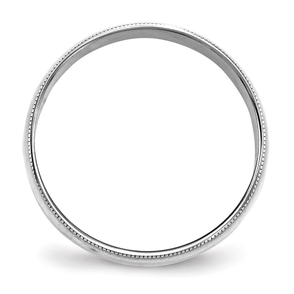 14KW 6mm LTW Milgrain Half Round Band Size 8