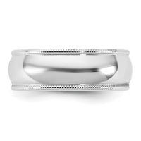10KW 6.5mm LTW Milgrain Half Round Band Size 11