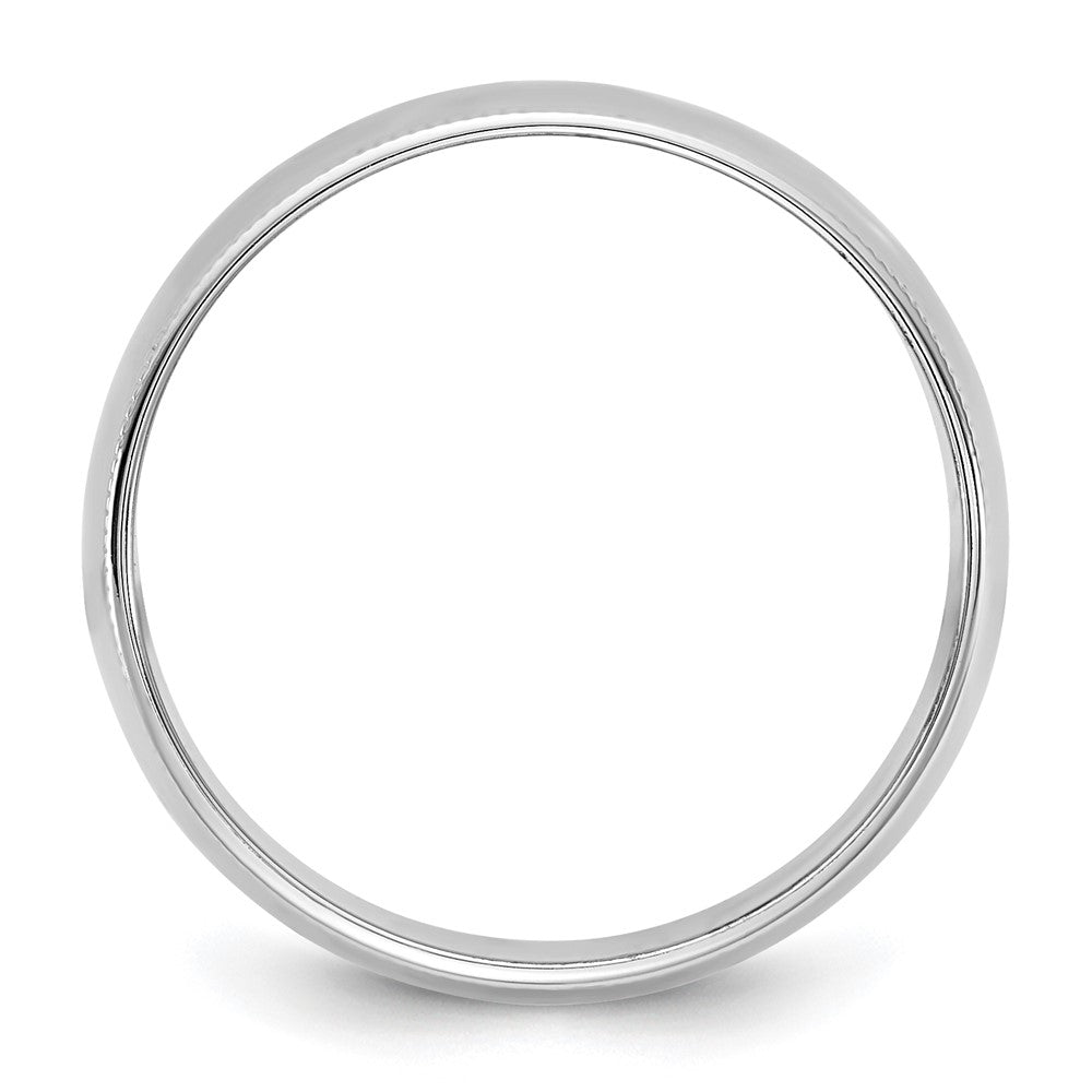 14KW 8mm LTW Milgrain Half Round Band Size 5