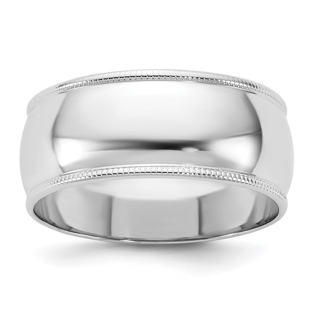10KW 8mm LTW Milgrain Half Round Band Size 5.5
