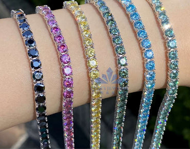 3.0mm Gold Lab Diamond Bracelet With IGI Certificate VVS1 - D