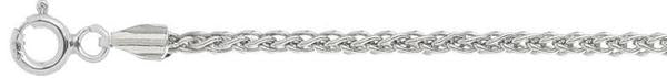 030-1.2MM Wheat/Spiga Chain .925 Solid Sterling Silver Available In 16"-24" Inches ABC Rugs Kilims