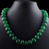 Wonderful Green Emerald Round Shape 750 Cts Beaded Necklace Jewelry VK 11 E635 ABC Jewelery