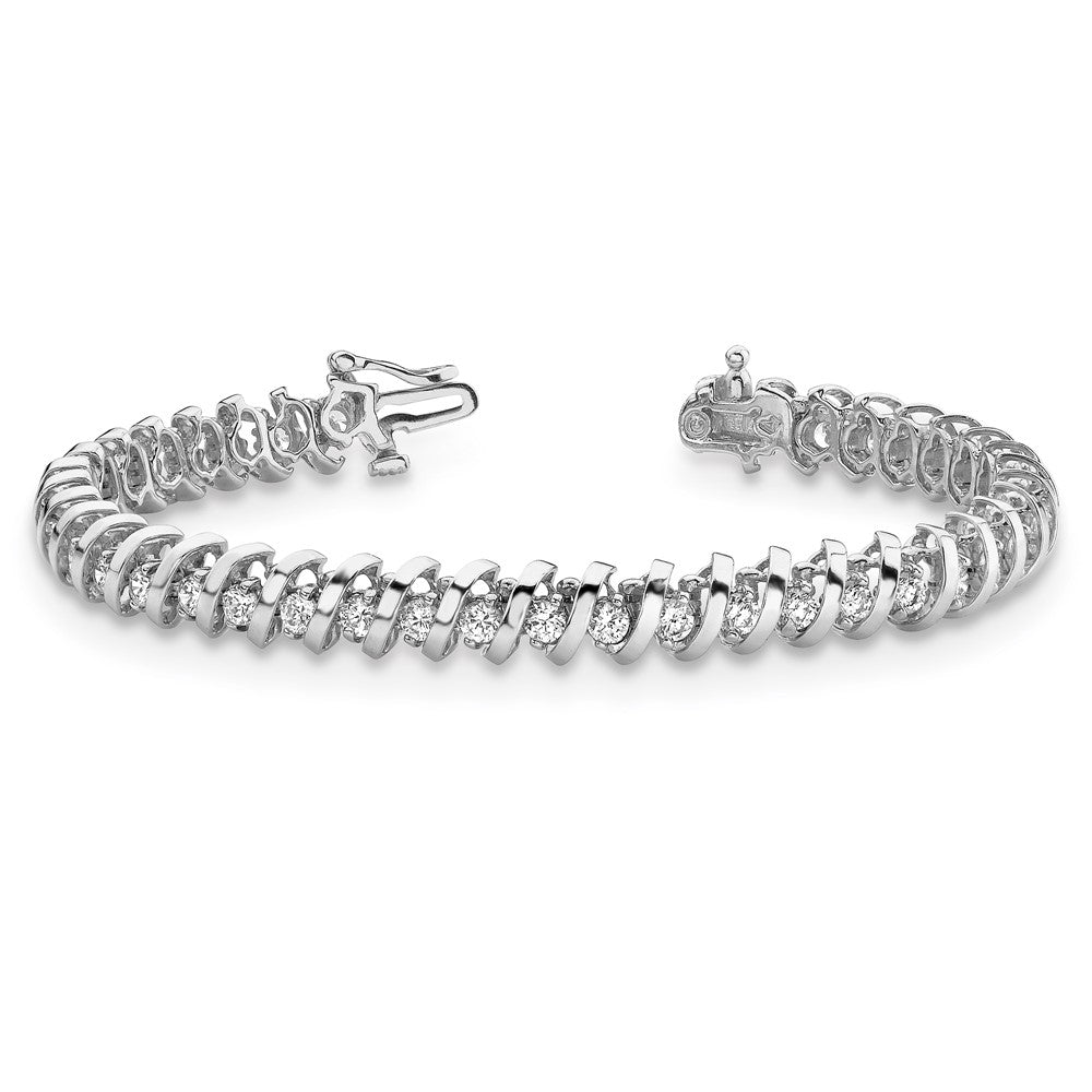 14kw 7/8 ct Lab Grown Dia VS/SI+ G+ Comp Tennis Bracelet