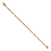 14k 1/2 ct Lab Grown Dia VS/SI+ G+ Complete Fancy Link Tennis Bracelet