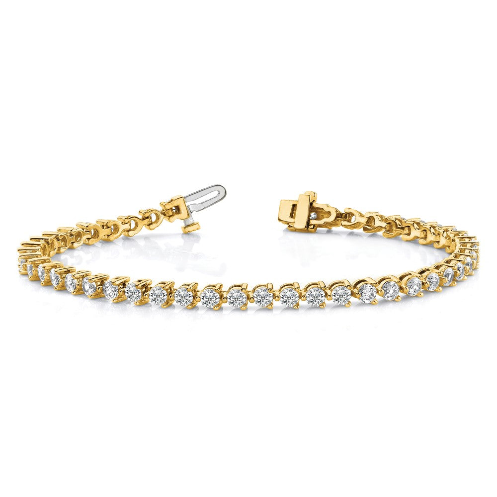14k 2 3/8 ct Lab Grown Diamond VS/SI+ G+ Comp Tennis Bracelet