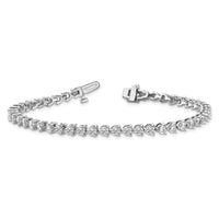 14kw 4 1/3 ct Lab Grown Diamond VS/SI+ G+ Comp Tennis Bracelet
