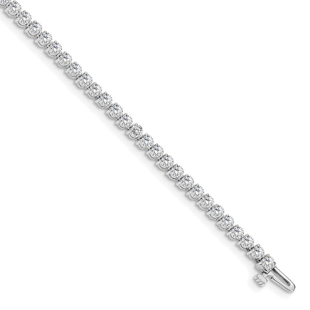 14kw 2 3/8 ct Lab Grown Diamond VS/SI+ G+ Comp Tennis Bracelet