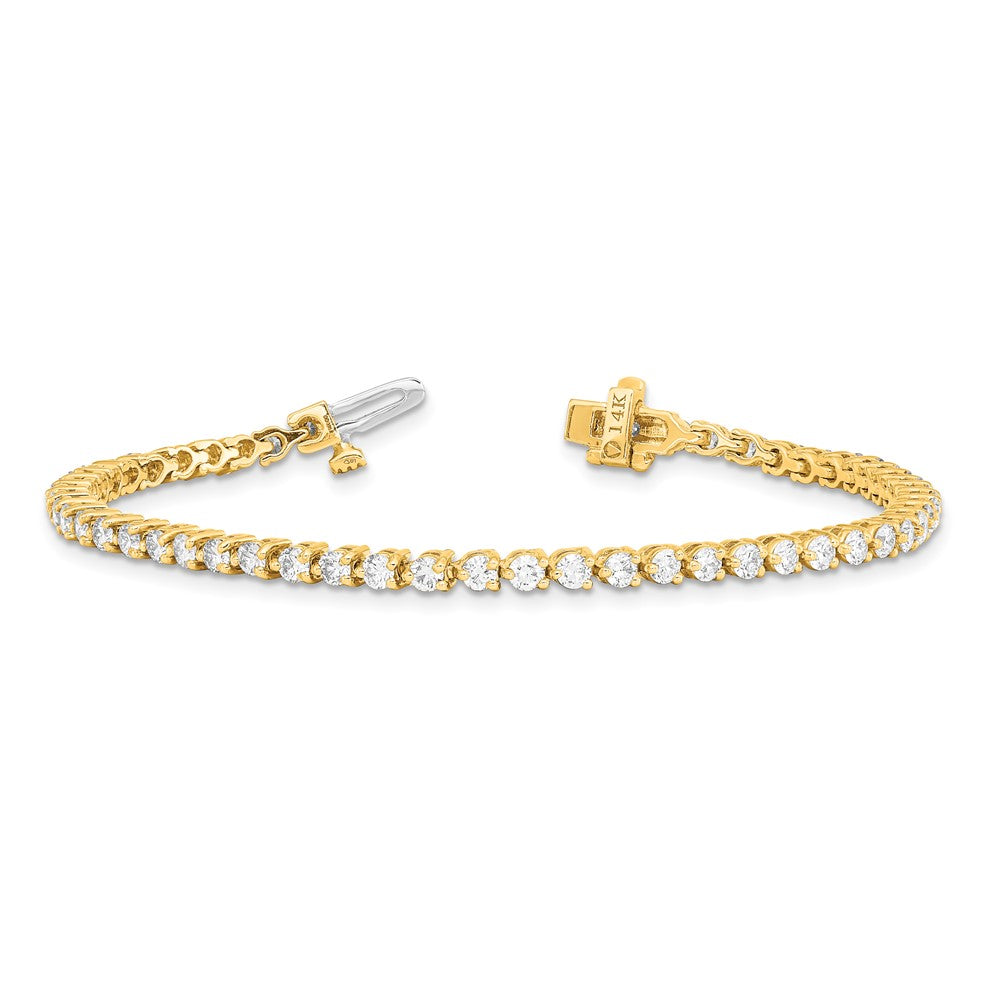 14k 3 1/3 ct Lab Grown Diamond VS/SI+ G+ Comp Tennis Bracelet