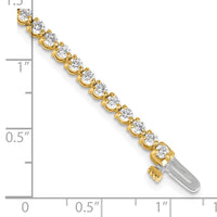 14k 3 1/3 ct Lab Grown Diamond VS/SI+ G+ Comp Tennis Bracelet