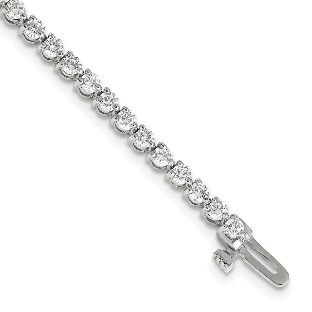14kw 3 1/3 ct Lab Grown Diamond VS/SI+ G+ Comp Tennis Bracelet