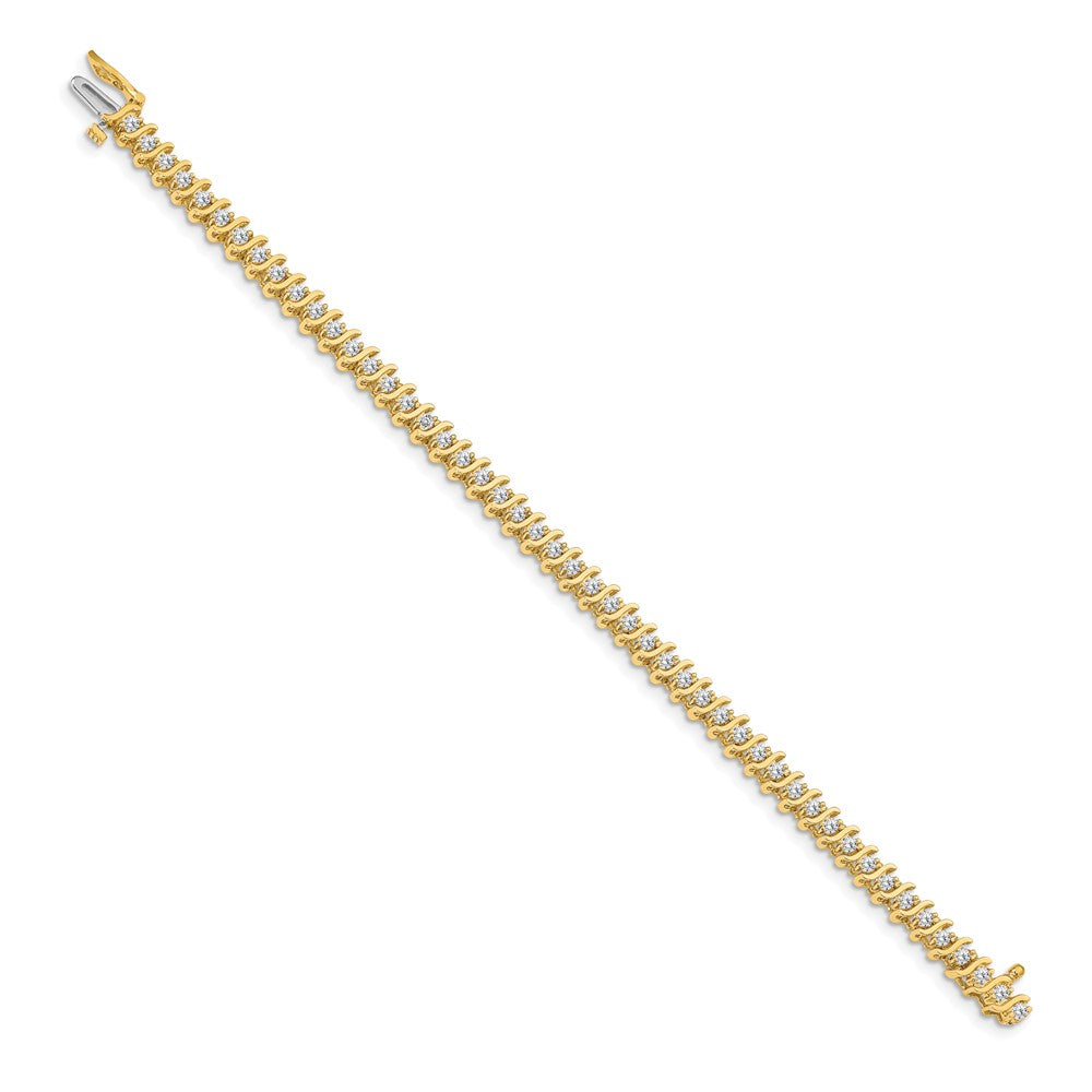 14k 1 7/8 ct Lab Grown Dia VS/SI+ G+ Comp Round Tennis Bracelet