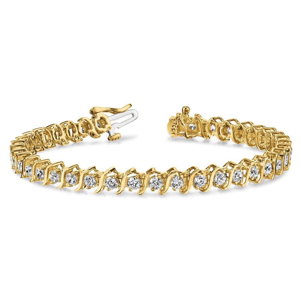 14k 1 7/8 ct Lab Grown Dia VS/SI+ G+ Comp Round Tennis Bracelet