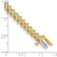 14k 1 7/8 ct Lab Grown Dia VS/SI+ G+ Comp Round Tennis Bracelet