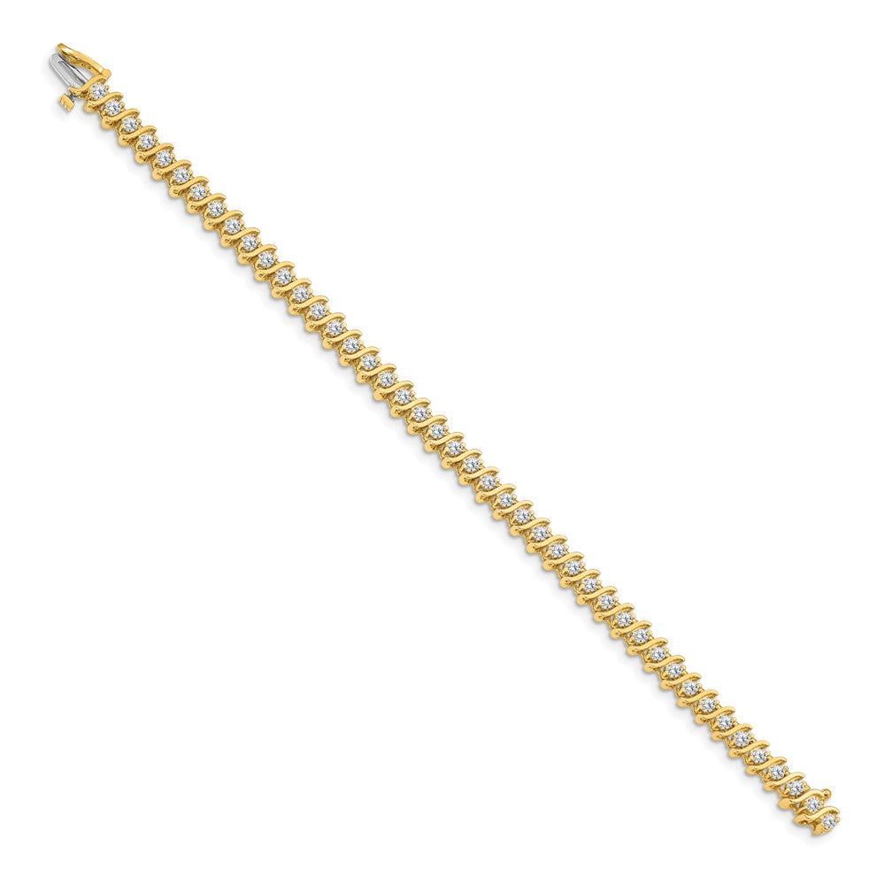 14k 3 ct Lab Grown Dia VS/SI+ G+ Comp Round Tennis Bracelet