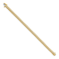 14k 3 ct Lab Grown Dia VS/SI+ G+ Comp Round Tennis Bracelet