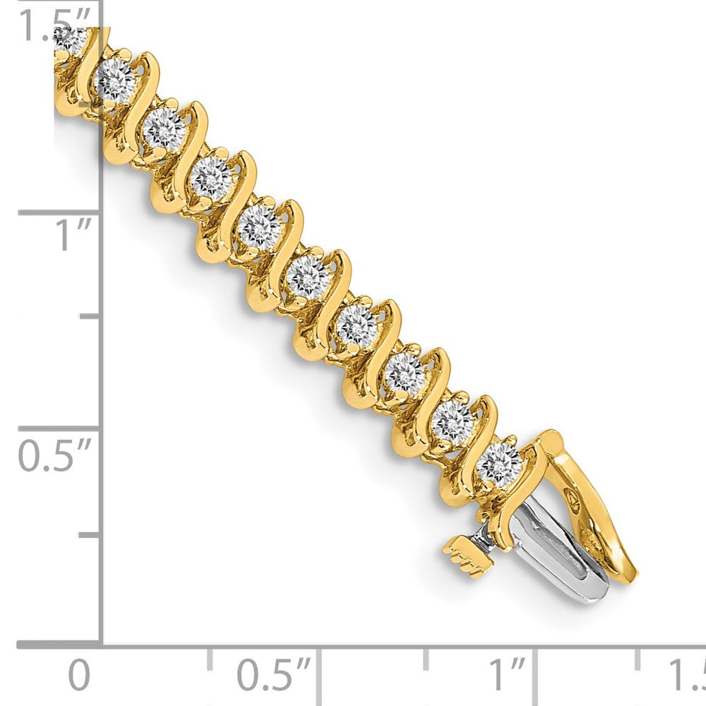 14k 3 ct Lab Grown Dia VS/SI+ G+ Comp Round Tennis Bracelet