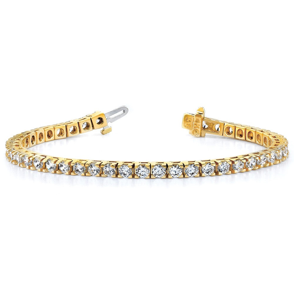 14k 1 1/4 ct Lab Grown Dia VS/SI+ G+ Comp Round Tennis Bracelet