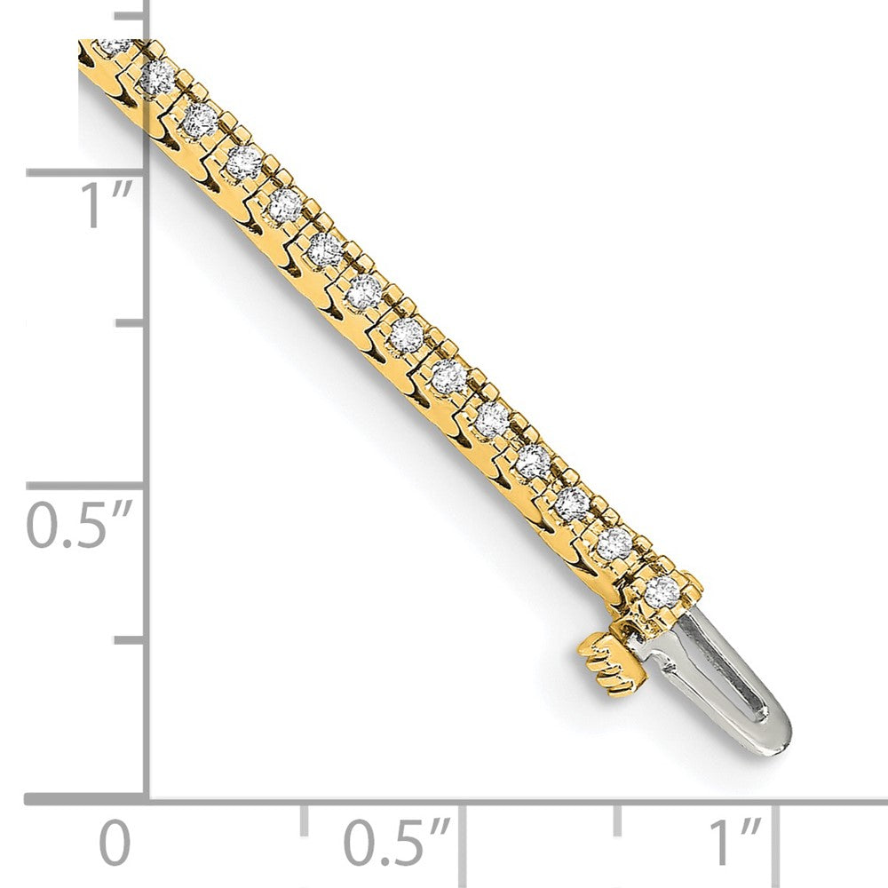14k 1 1/4 ct Lab Grown Dia VS/SI+ G+ Comp Round Tennis Bracelet