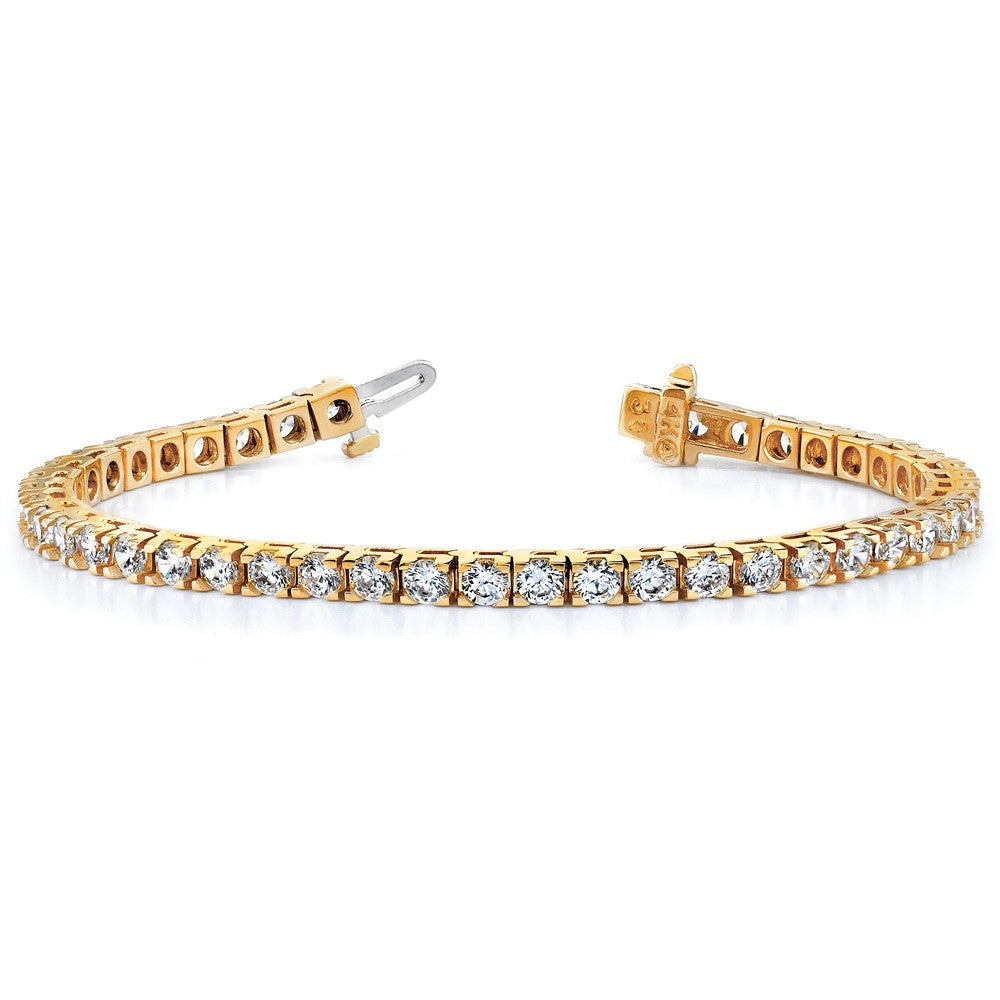 14k 1 1/4 ct Lab Grown Dia VS/SI+ G+ Comp Round Tennis Bracelet