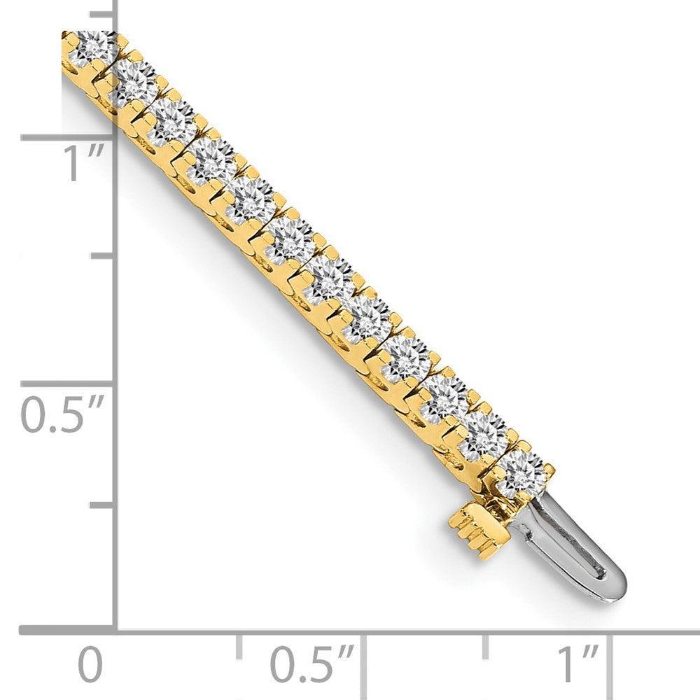 14k 2 1/6 ct Lab Grown Dia VS/SI+ G+ Comp Round Tennis Bracelet