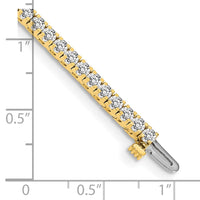 14k 2 1/6 ct Lab Grown Dia VS/SI+ G+ Comp Round Tennis Bracelet