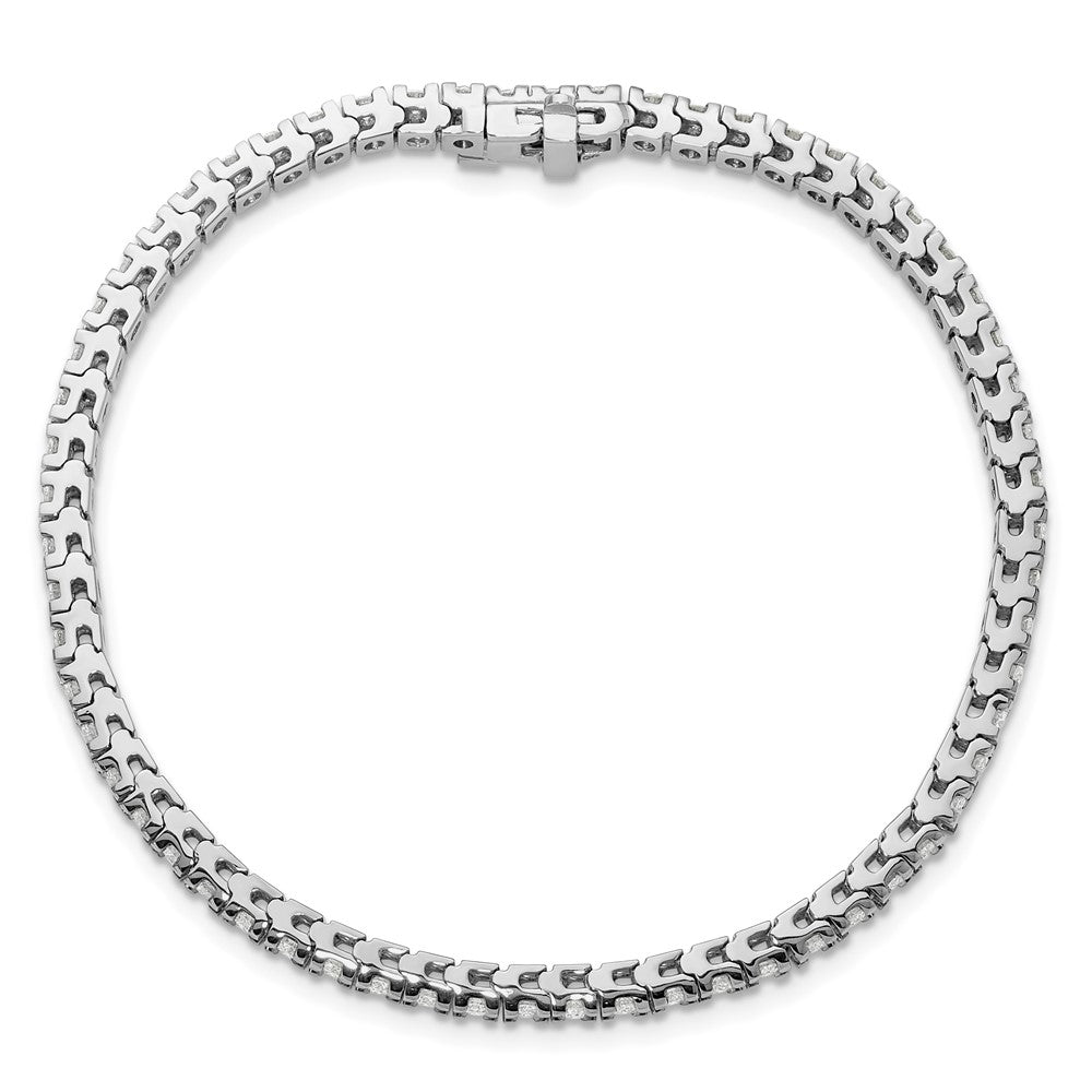 14kw 2 1/6 ct Lab Grown Dia VS/SI+ G+ Comp Round Tennis Bracelet