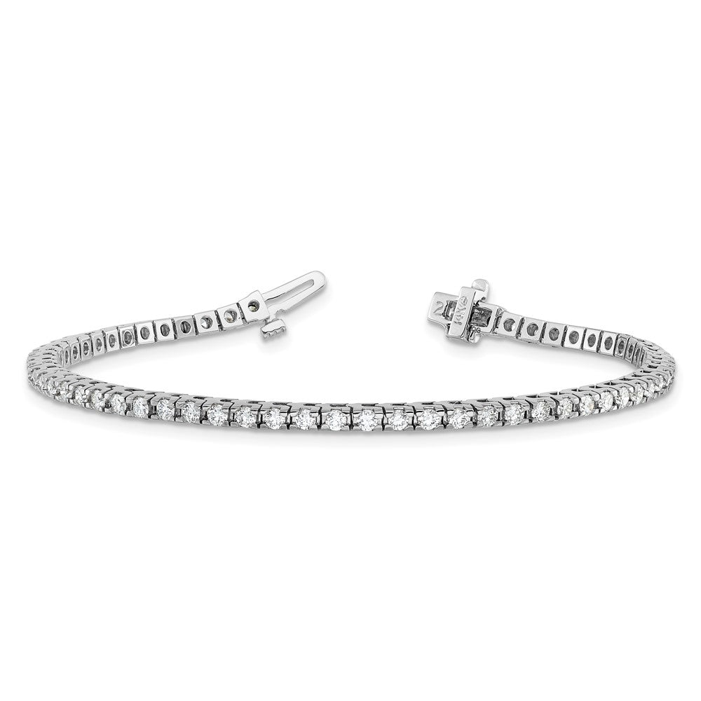 14kw 2 1/6 ct Lab Grown Dia VS/SI+ G+ Comp Round Tennis Bracelet