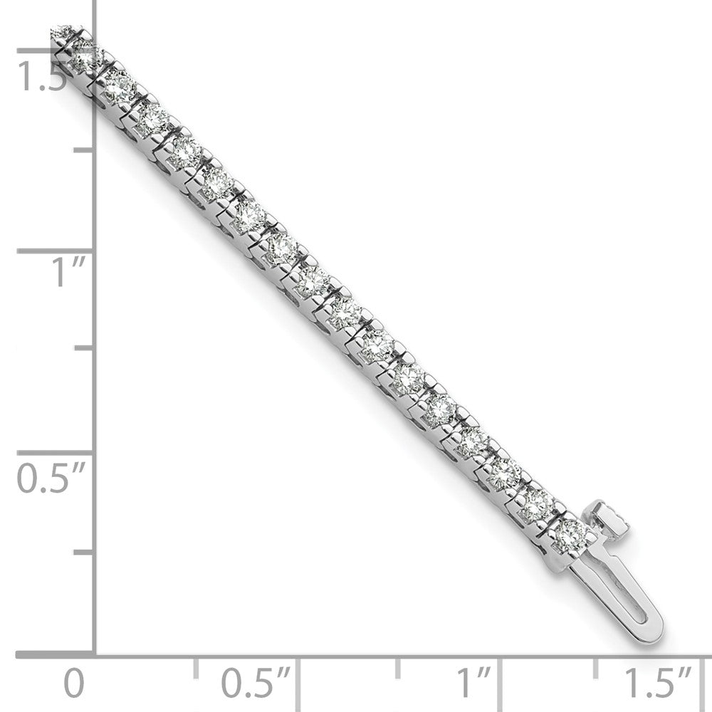 14kw 2 1/6 ct Lab Grown Dia VS/SI+ G+ Comp Round Tennis Bracelet