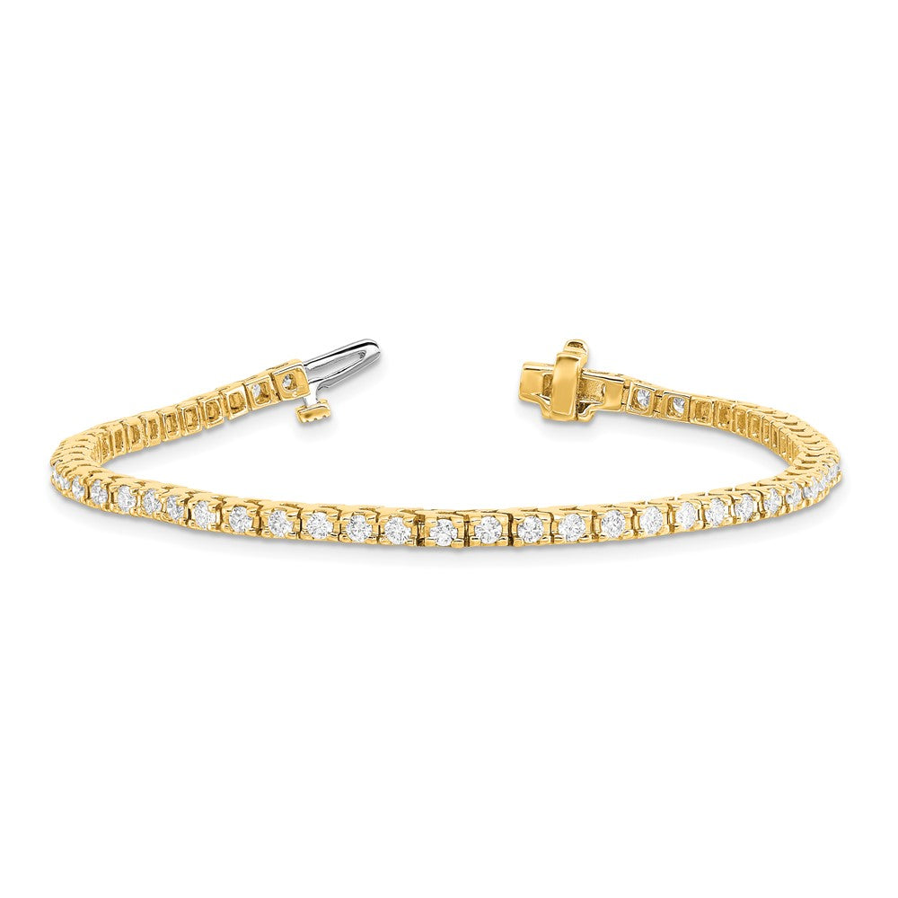 14k 2 1/5ct Lab Grown Dia VS/SI+ G+ Comp Round Tennis Bracelet